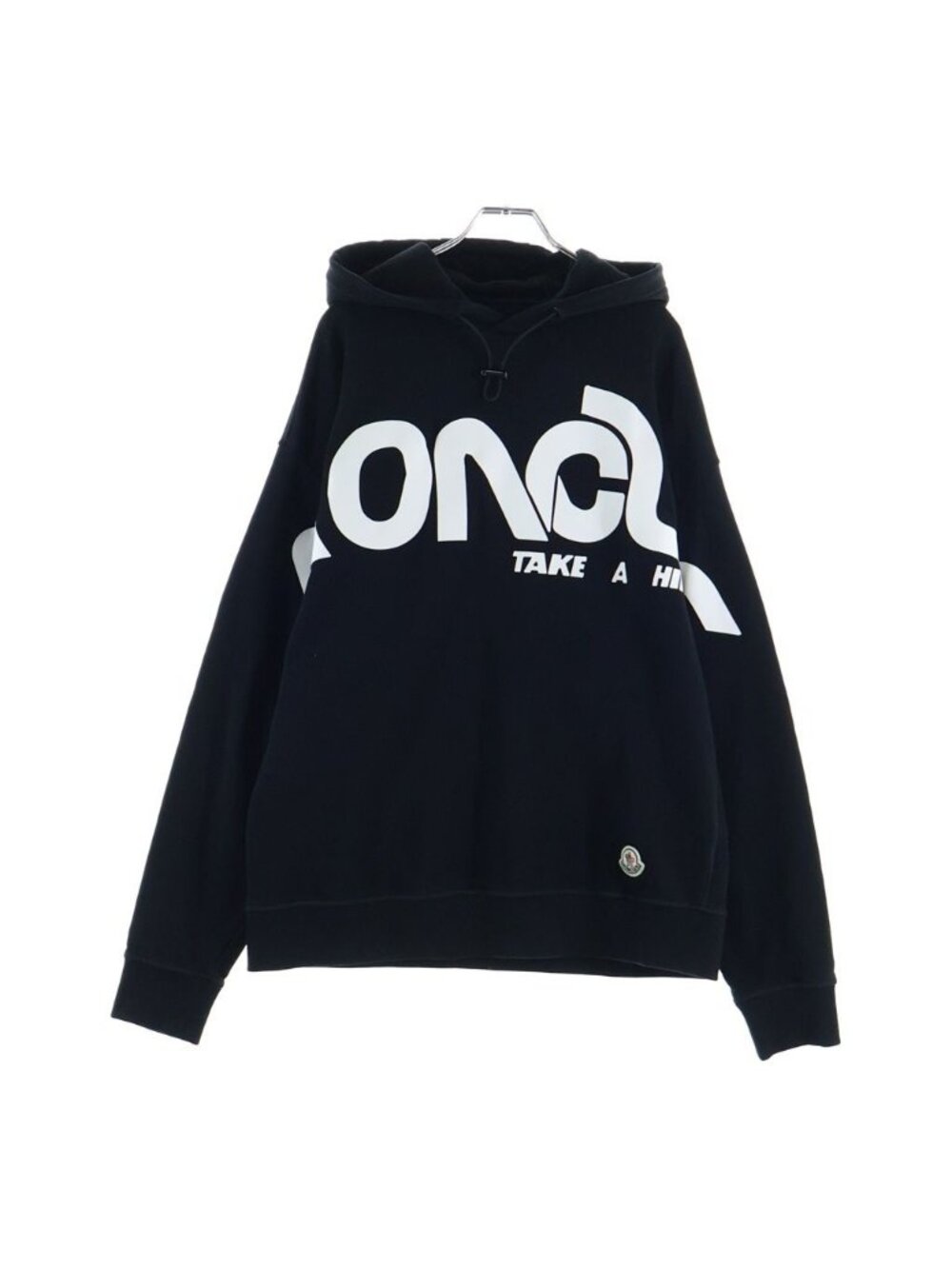 Moncler Logo Pullover Jacket Sweatshirt Hoodie Black